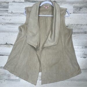 Juicy Couture‎ Faux Suede Wrap Vest Tan Size Large